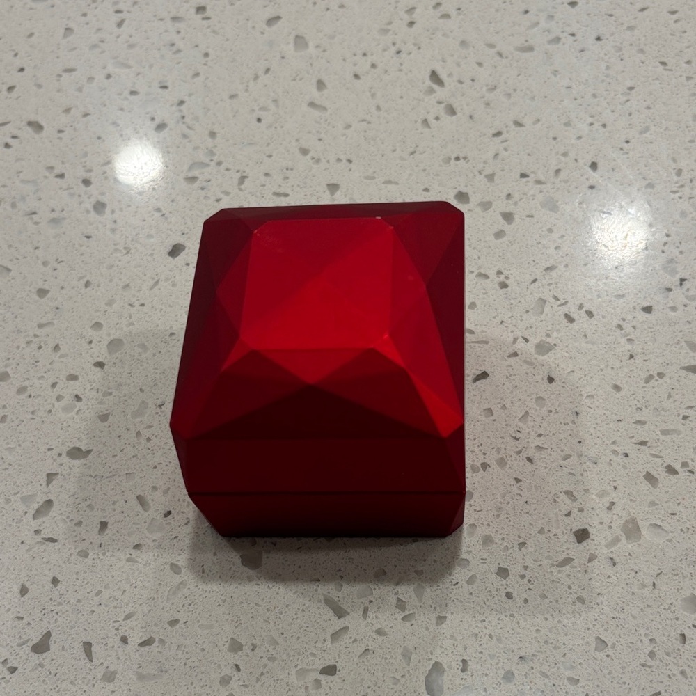 Elegant Red Ring Box